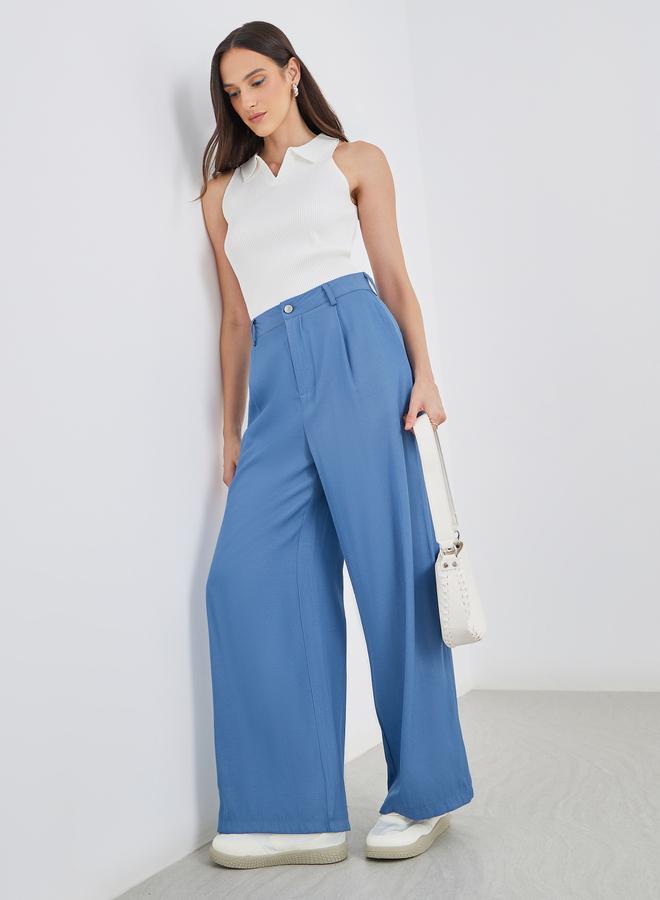 Styli Tailored Wide Leg Denim Pants - Image 1