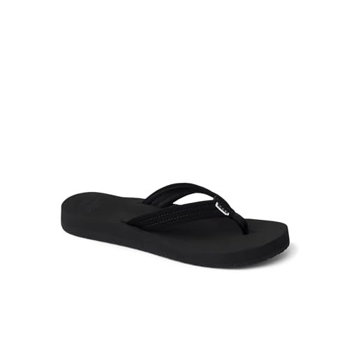 Reef Cushion Breeze Womens Flip Flop, Ultra Soft Cushion Footbed, Arch Support, Black/Black, 7 - Image 2