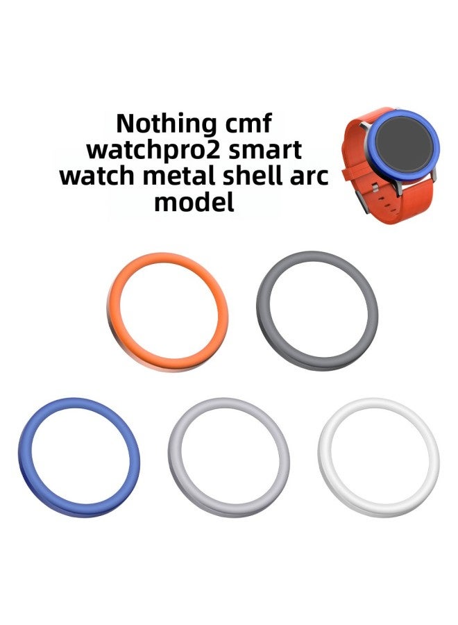 For Nothing CMF Watch Pro 2 Smart Watch Metal Case Arc Replacement Hard Shell-Color:Dark Gray-Specifications:W17 - Image 2