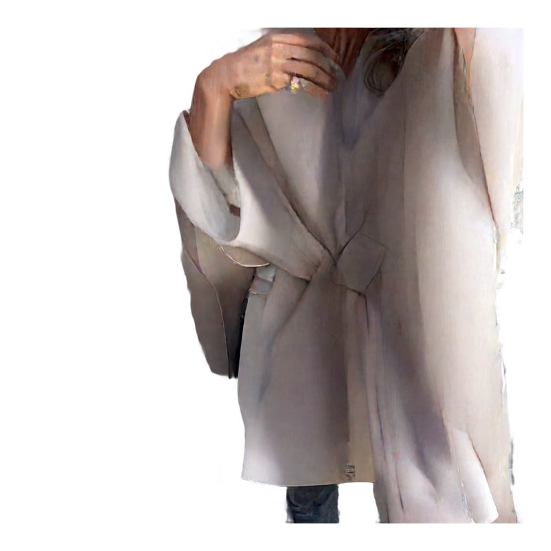 Women Loose Fit V-Neck Cape Poncho Jacket Coat - Image 1