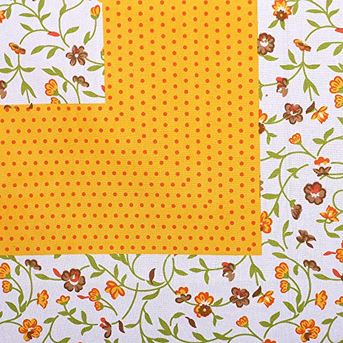 Ealth Kart 151 TC Cotton Comfort Rajasthani Jaipuri Traditional King Size Floral Double Bedsheet with 2 Pillow Covers (Yellow, Queen) - Image 4