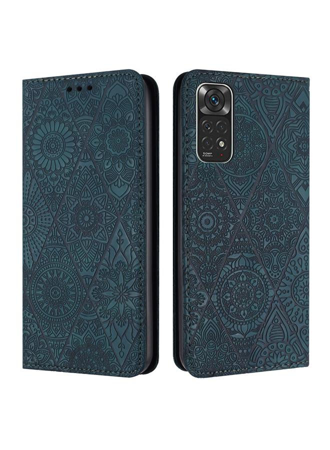 اس-توب جراب لهاتف Redmi Note 11 4G مصنوع من الجلد المنقوش العرقي الممتص - Image 1