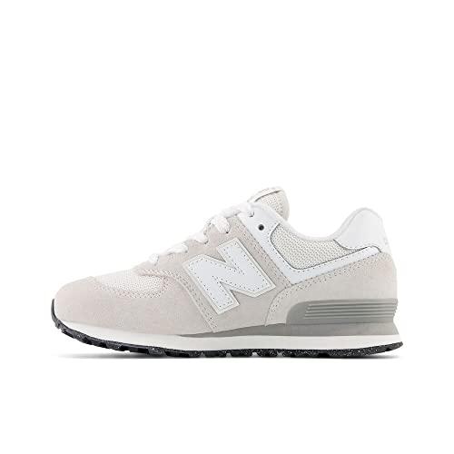 New Balance 574 Core Lace-Up Sneaker, Nimbus Cloud/White, 7 US Unisex Big Kid - Image 1