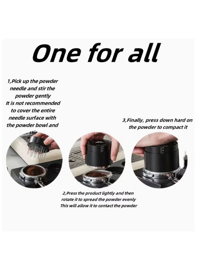 Ainawo 3-In-1 Coffee Distributor And Tamper With WDT Tool – Espresso Distribution Tool Set, Professional Espresso Accessories Kit, Fits 58mm Portafilters (58mm) - Image 3