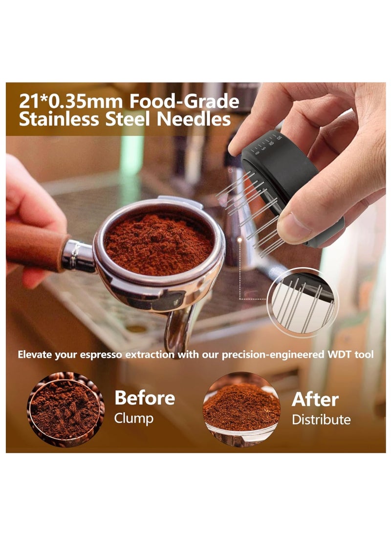 Ainawo 3-In-1 Coffee Distributor And Tamper With WDT Tool – Espresso Distribution Tool Set, Professional Espresso Accessories Kit, Fits 58mm Portafilters (58mm) - Image 5