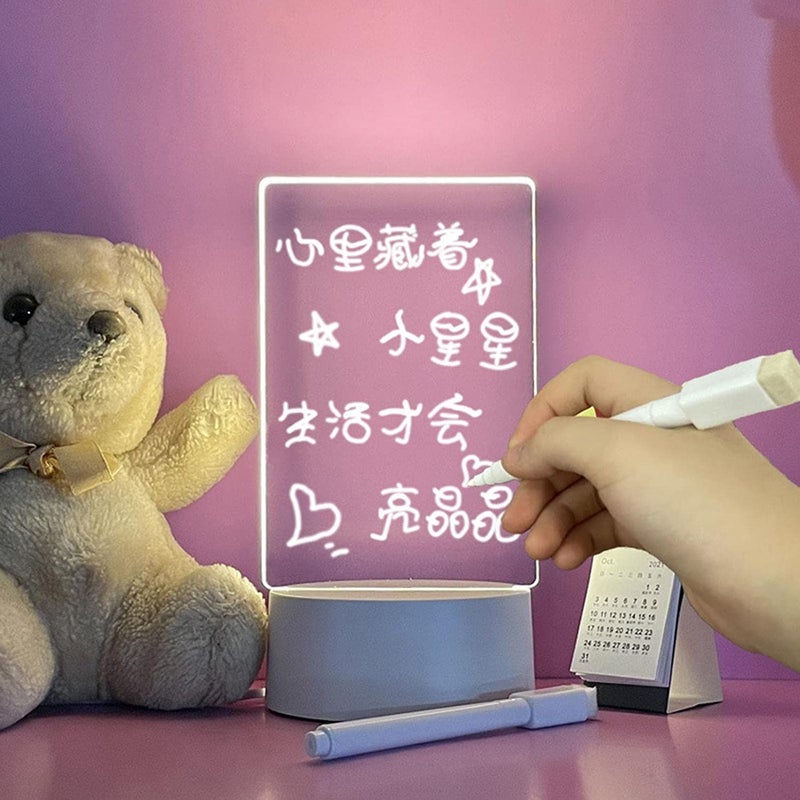 Light Up Dry Erase Board | Clear Dry Erase Board Calendar with Light - Clear Whiteboard with Stand for Desk, Acrylic Tablet for Office and School - Image 2