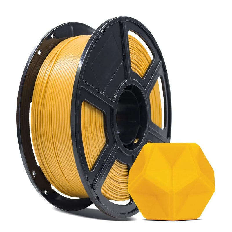 FLASHFORGE 3D Printer Filament, PLA PRO Filament 1.75mm, 1KG Spool (2.2lbs), Dimensional Accuracy +/- 0.02mm for FDM 3D Printers, Better Tenacity & No Knotting (Gold) - Image 1