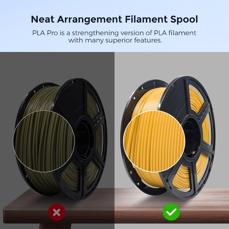 FLASHFORGE 3D Printer Filament, PLA PRO Filament 1.75mm, 1KG Spool (2.2lbs), Dimensional Accuracy +/- 0.02mm for FDM 3D Printers, Better Tenacity & No Knotting (Gold) - Image 4