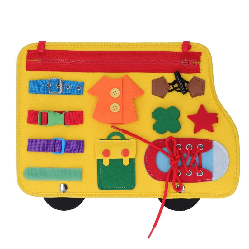 Felt Learning Board: 1 Portable Sensory Activity Board - Fine Motor Skills Toy for Preschool Kids, Special Needs Classrooms and Travel Use - Image 4