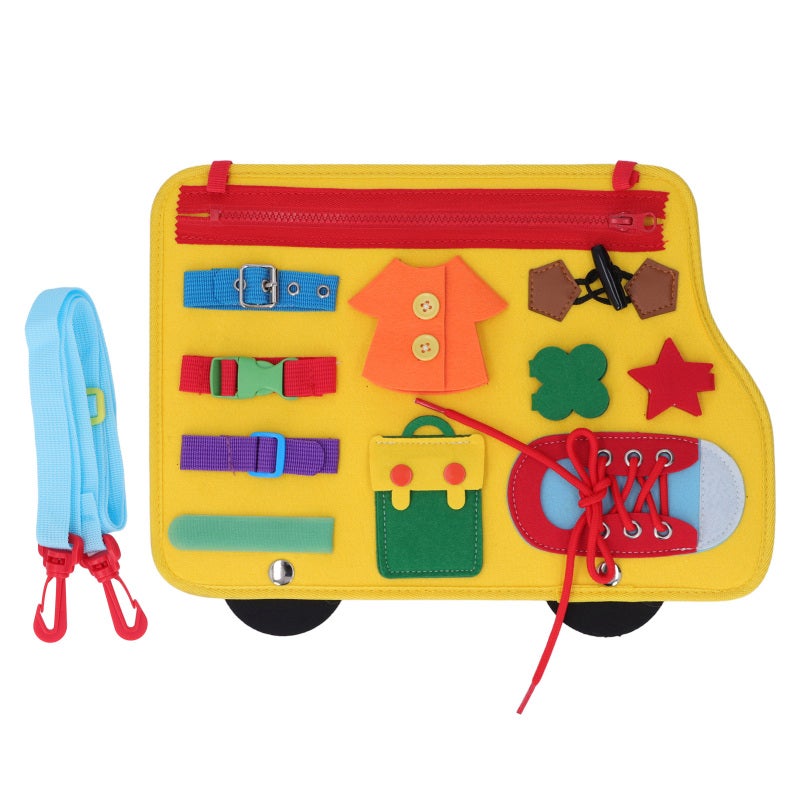 Felt Learning Board: 1 Portable Sensory Activity Board - Fine Motor Skills Toy for Preschool Kids, Special Needs Classrooms and Travel Use - Image 1