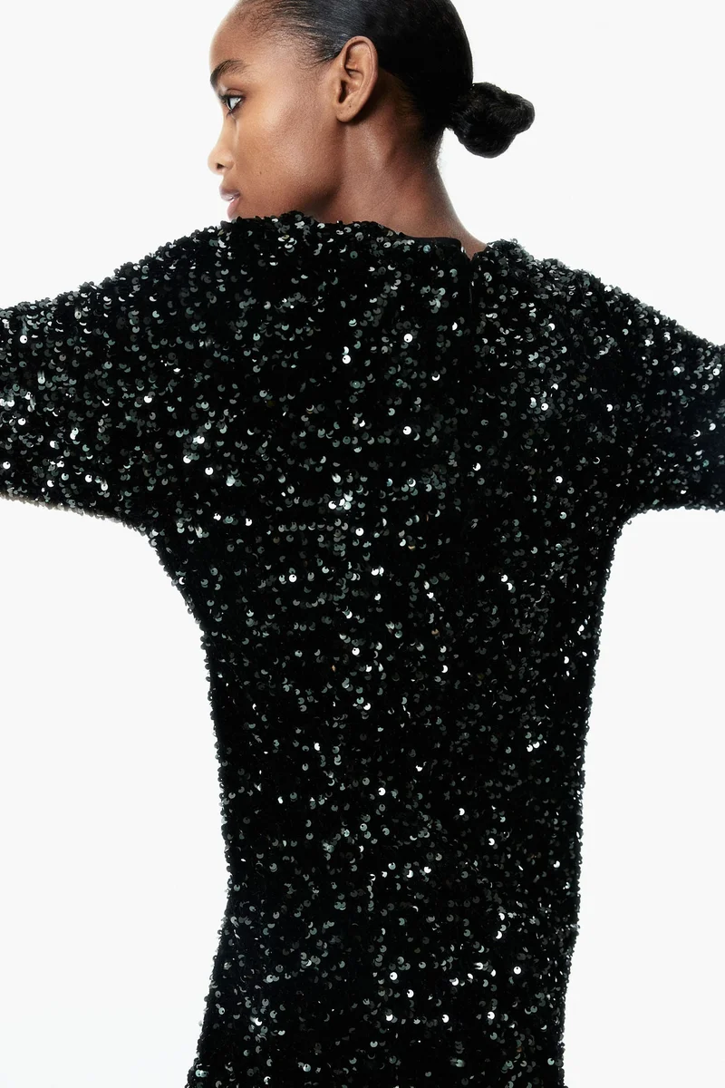 اتش اند ام Sequined A-Line Dress