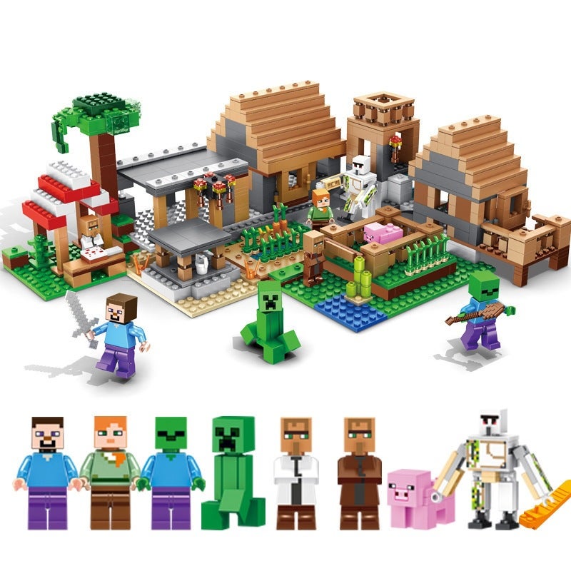 Minecraft Village Building Blocks Set Compatible with LEGO 21128 - Image 4