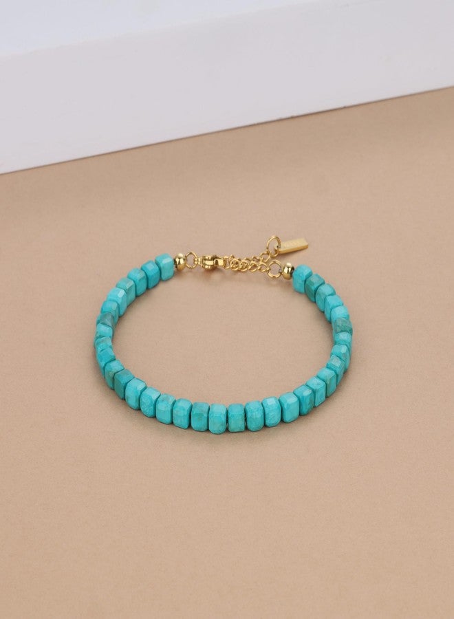 GAVU Turquoise Bracelet for Women, Healing Crystal Bracelet for Women 5mm - Image 4