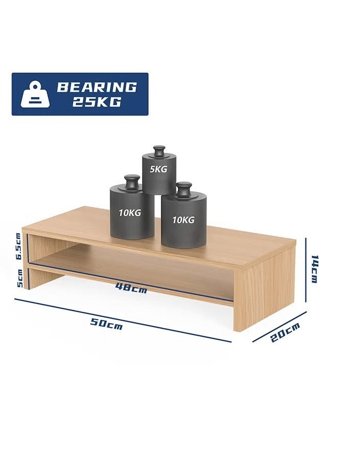 Monitor Stand Riser,2 Tier Computer Monitor Stand With 3 Tier Storage Shelf Desktop Organizer,For Office And Home Use