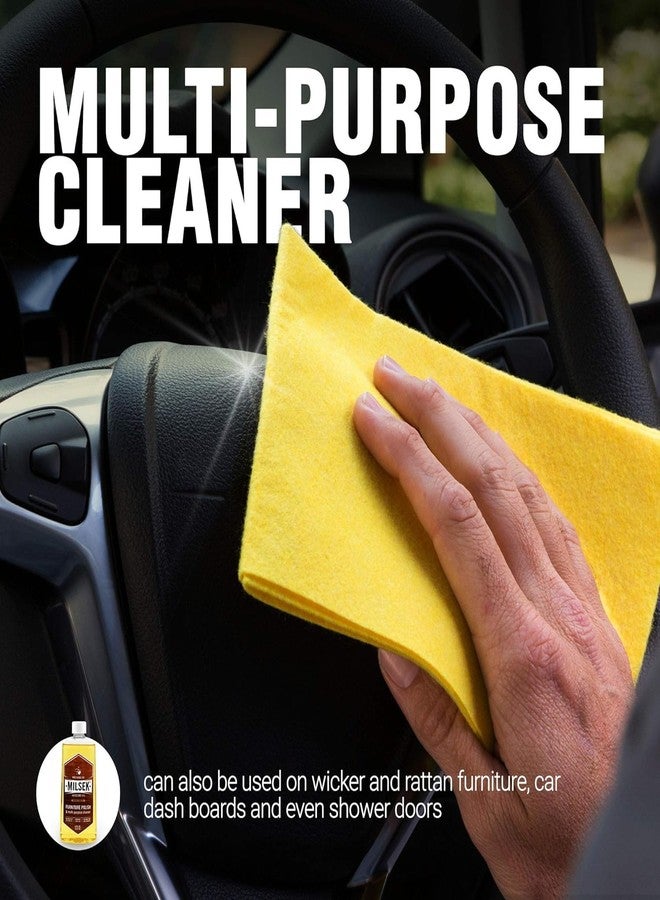 Milsek Furniture Polish and Wood Cleaner with Lemon Oil - Multipurpose Solution for Home Improvement from Hardwood Floors to Kitchen Cabinets - 12 Fl Oz (Pack of 2) with Microfiber Towel - Image 2
