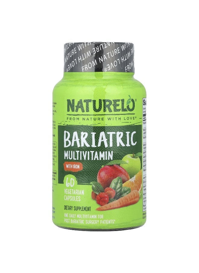 NATURELO NATURELO, Bariatric Multivitamin with Iron, 60 Vegetarian Capsules  - Image 1