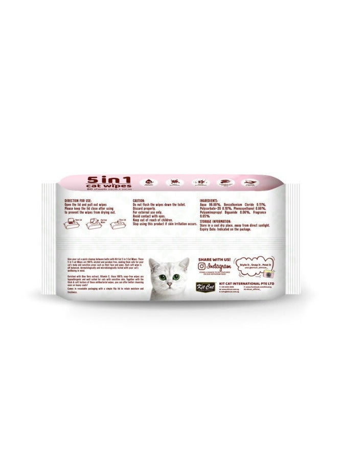كيت كات مناديل كيت كات 5 في 1 للقطط برائحة جوز الهند، قطعتين - Image 3