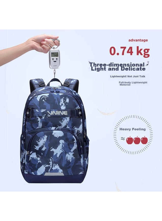 Ninth Castle The Ninth Castle Lightweight Backpack For Middle School Students Grades 5-9, Large Capacity Backpack For Boys And Girls, Lightweight High School Student Backpack, Double Shoulder Bag - Image 4