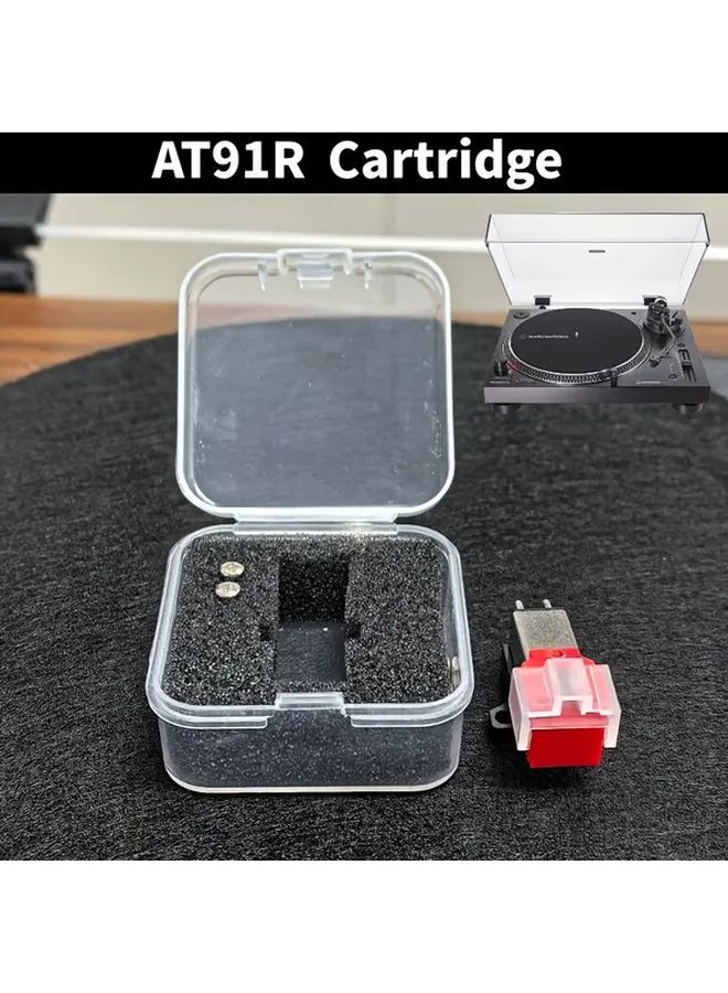 AT91R Red Hi Fi Dual Moving Magnet Cartridge With Oval Diamond Stylus For Turntables - Image 1