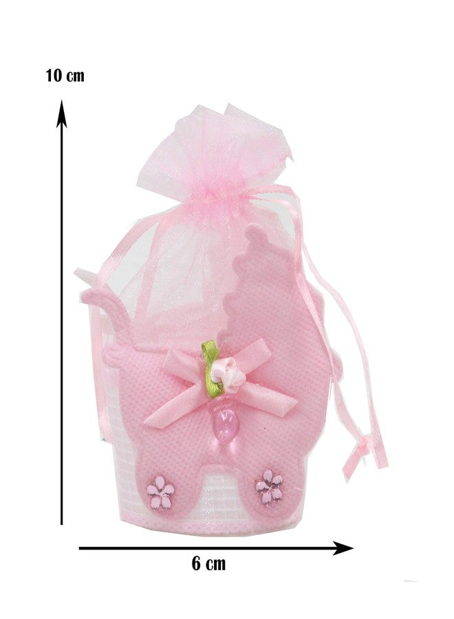 Jades : Baby Themed Favor Treat Bag- Baby Themed Party Candy Pouch-Baby Shower Treat Pouch-Baby Themed 1st Birthday Favor-Baby Themed Return Gift (Pink Set of 6 - A) - Image 4