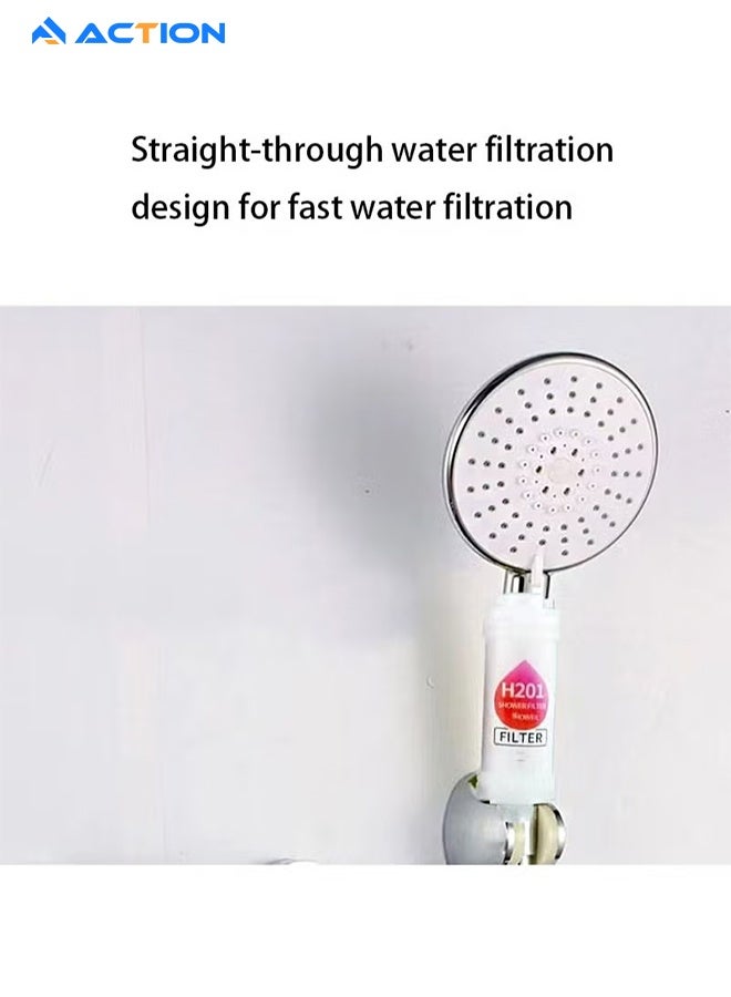 ACTION 2 Pcs Shower Filter Vitamin C, Shower Head Filter Removes Chlorine Fluoride And Improves The Condition Of Your Skin And Hair，Easy To Install (Lavender + Cherry Blossoms) - Image 2