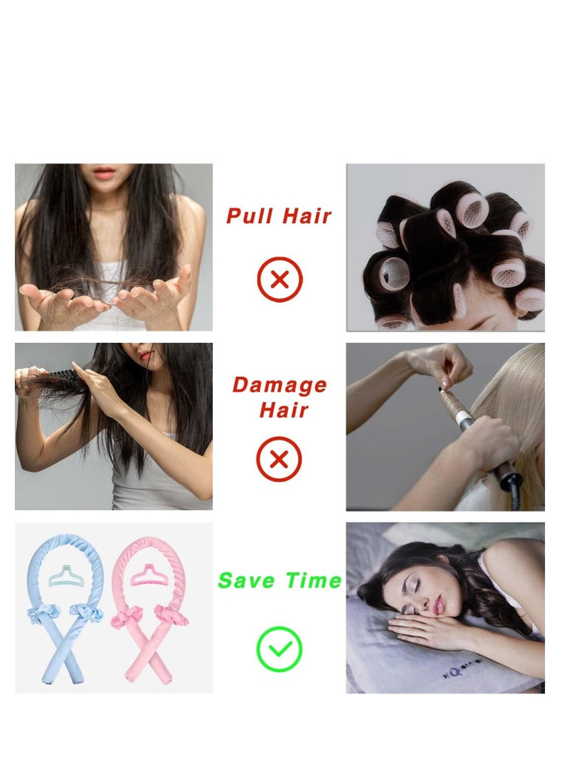 مجموعة أسطوانة تجعيد الشعر من دون حرارة متعدد الألوان - Image 3