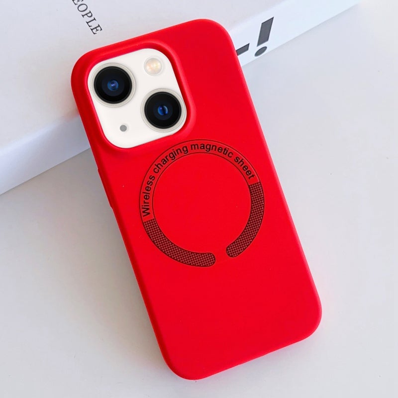 HuHa Case Cover For iPhone 13 MagSafe Magnetic Liquid Silicone Phone Case(Red) - Image 1