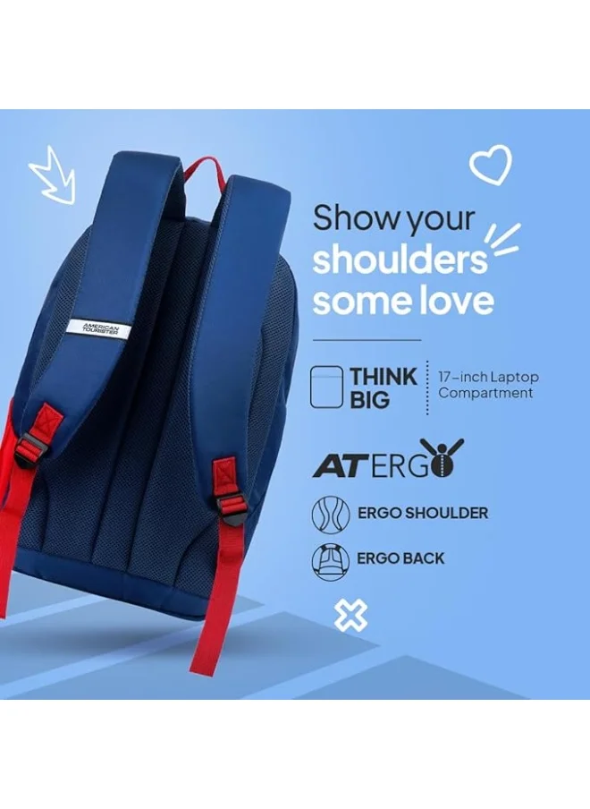 امريكان توريستر American Tourister Daybreak Backpack - Blue - 1 Year Global Warranty