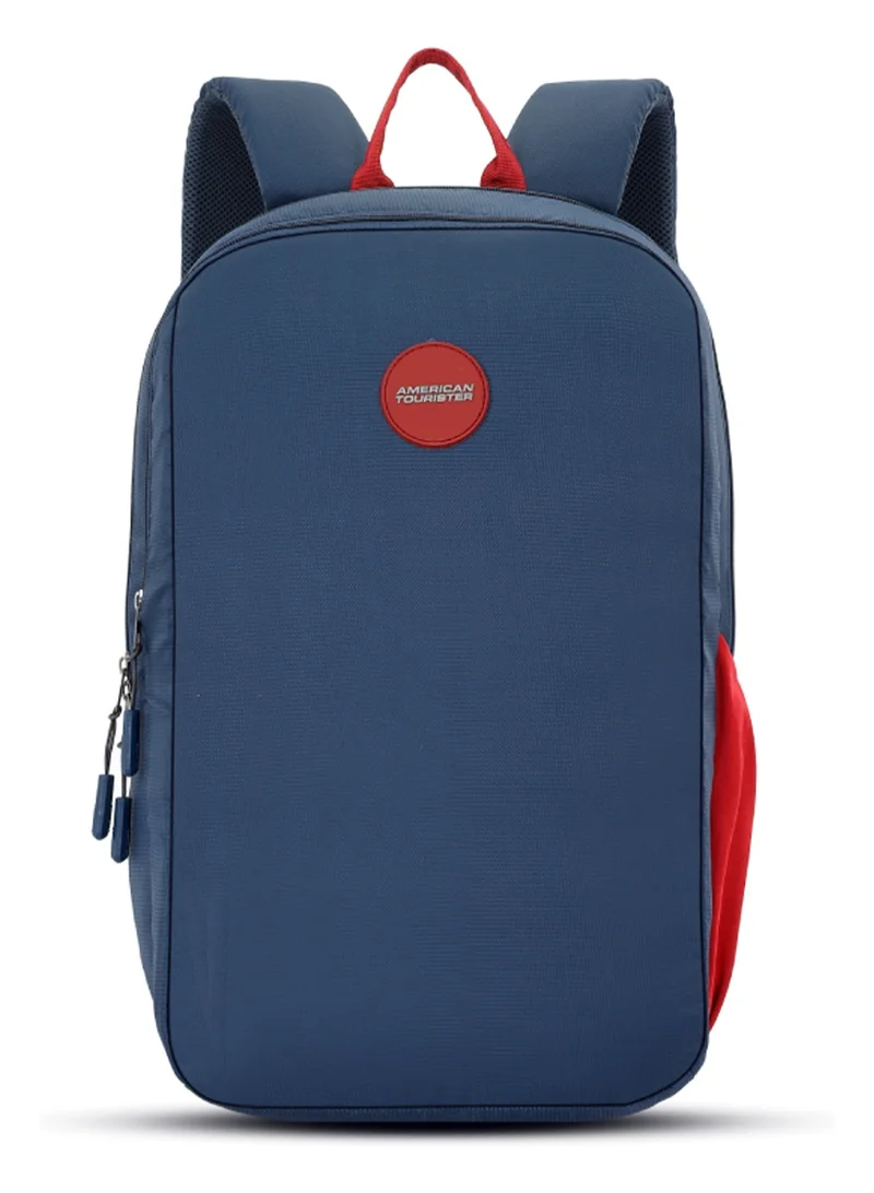 American Tourister Blue Daybreak Backpack 22L Capacity, 100% Polyester, Blue|15.6 "Laptop Compartment|Tractum Strap|Elastic Pocket|Ergo Back & Shoulder|Bottle Holder|Front Storage Pocket - 1 Year International Warranty  | Best Price UAE