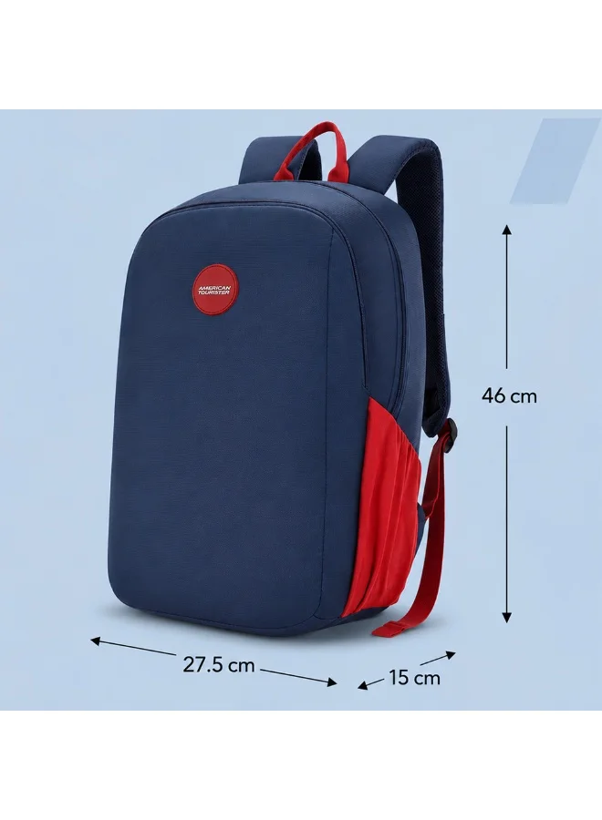 American Tourister Blue Daybreak Backpack 22L Capacity, 100% Polyester, Blue|15.6 "Laptop Compartment|Tractum Strap|Elastic Pocket|Ergo Back & Shoulder|Bottle Holder|Front Storage Pocket - 1 Year International Warranty  | Best Price UAE