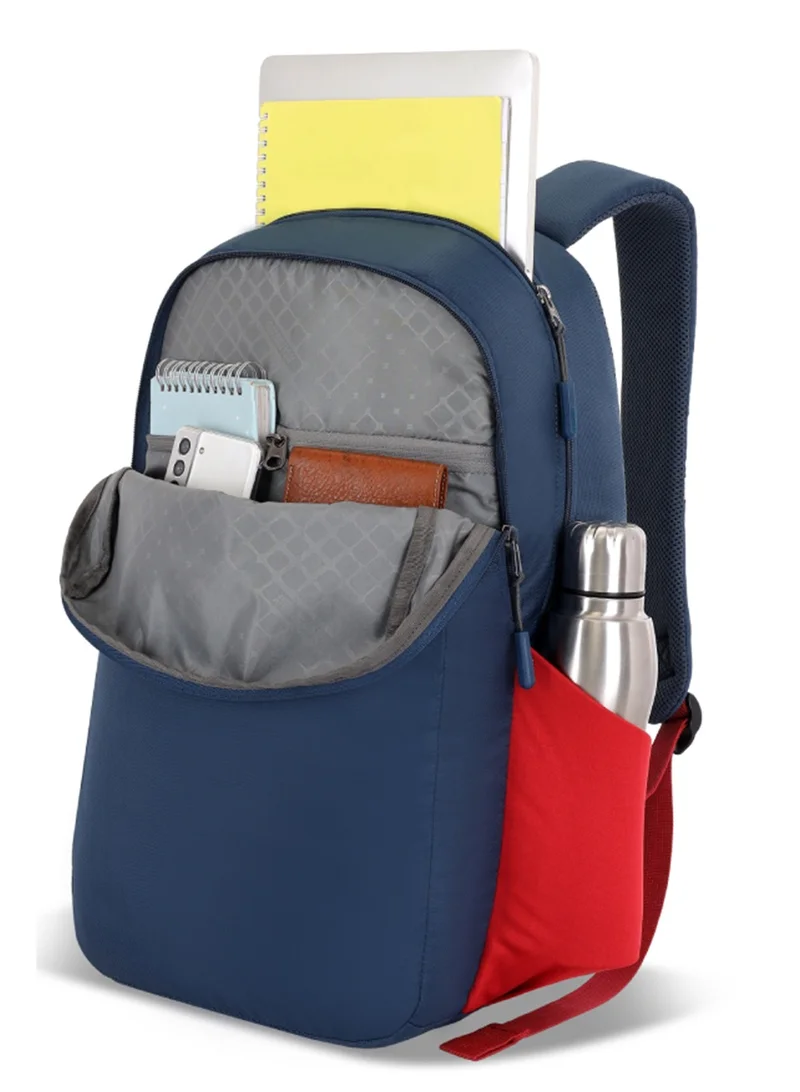 American Tourister Blue Daybreak Backpack 22L Capacity, 100% Polyester, Blue|15.6 "Laptop Compartment|Tractum Strap|Elastic Pocket|Ergo Back & Shoulder|Bottle Holder|Front Storage Pocket - 1 Year International Warranty  | Best Price UAE
