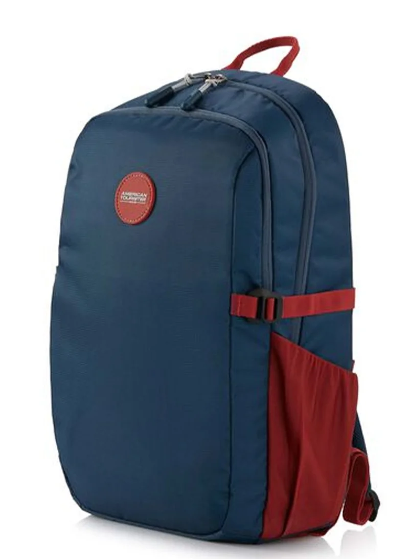 American Tourister Blue Daybreak Backpack 22L Capacity, 100% Polyester, Blue|15.6 "Laptop Compartment|Tractum Strap|Elastic Pocket|Ergo Back & Shoulder|Bottle Holder|Front Storage Pocket - 1 Year International Warranty  | Best Price UAE