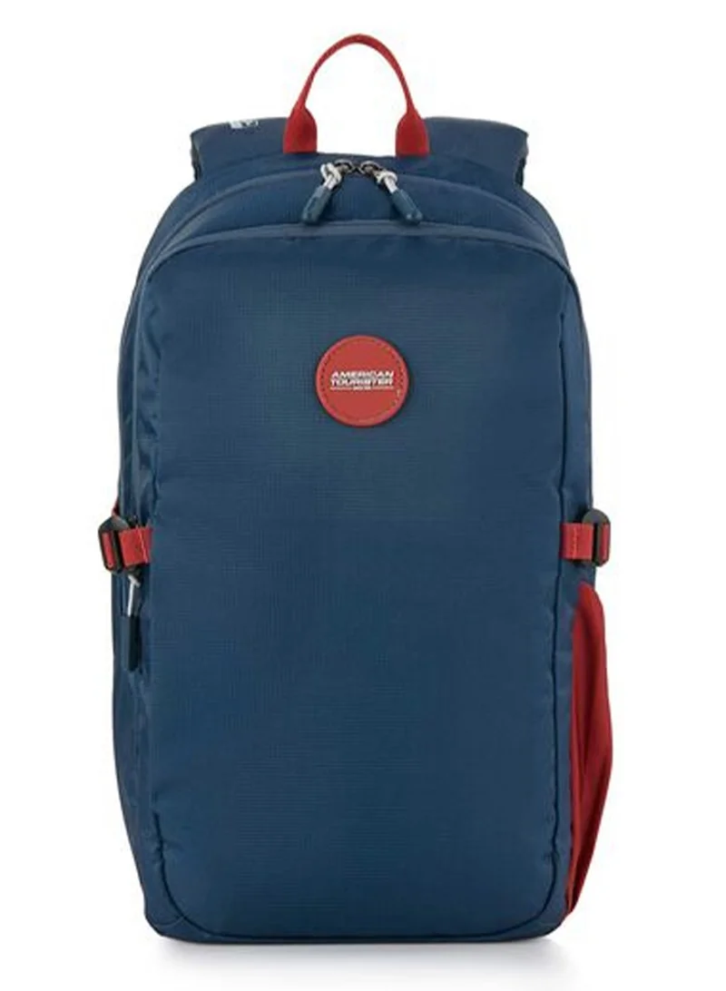 American Tourister Blue Daybreak Backpack 22L Capacity, 100% Polyester, Blue|15.6 "Laptop Compartment|Tractum Strap|Elastic Pocket|Ergo Back & Shoulder|Bottle Holder|Front Storage Pocket - 1 Year International Warranty  | Best Price UAE