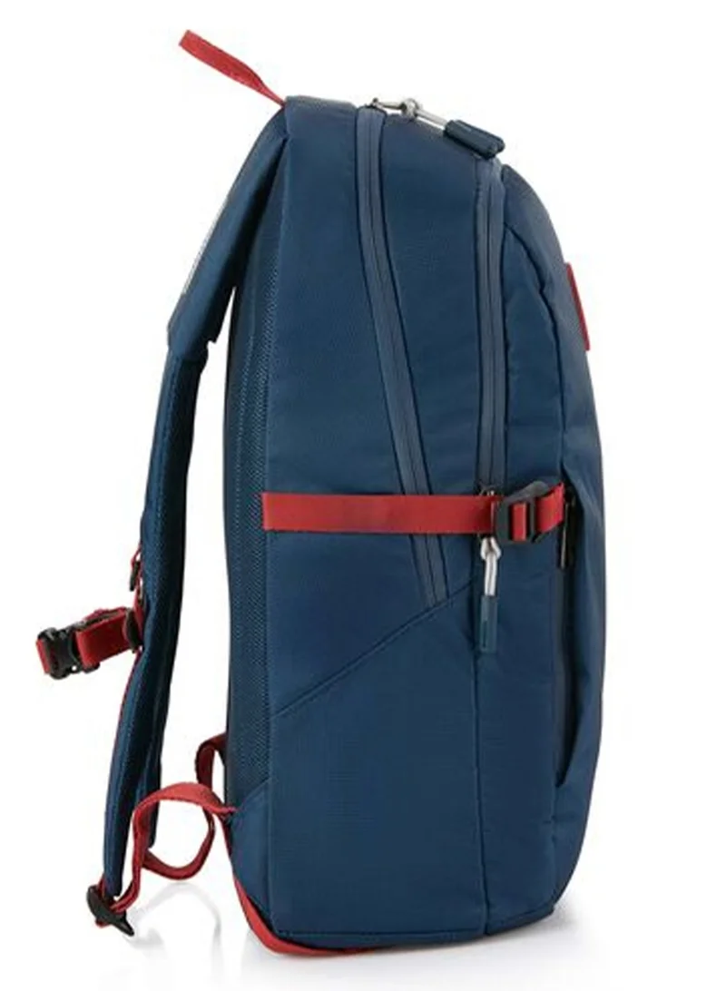 American Tourister Blue Daybreak Backpack 22L Capacity, 100% Polyester, Blue|15.6 "Laptop Compartment|Tractum Strap|Elastic Pocket|Ergo Back & Shoulder|Bottle Holder|Front Storage Pocket - 1 Year International Warranty  | Best Price UAE
