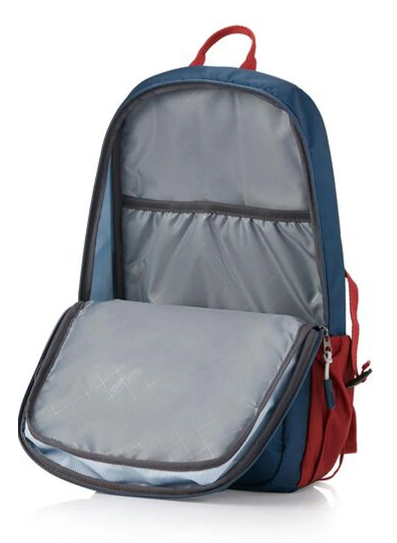American Tourister Blue Daybreak Backpack 22L Capacity, 100% Polyester, Blue|15.6 "Laptop Compartment|Tractum Strap|Elastic Pocket|Ergo Back & Shoulder|Bottle Holder|Front Storage Pocket - 1 Year International Warranty  | Best Price UAE