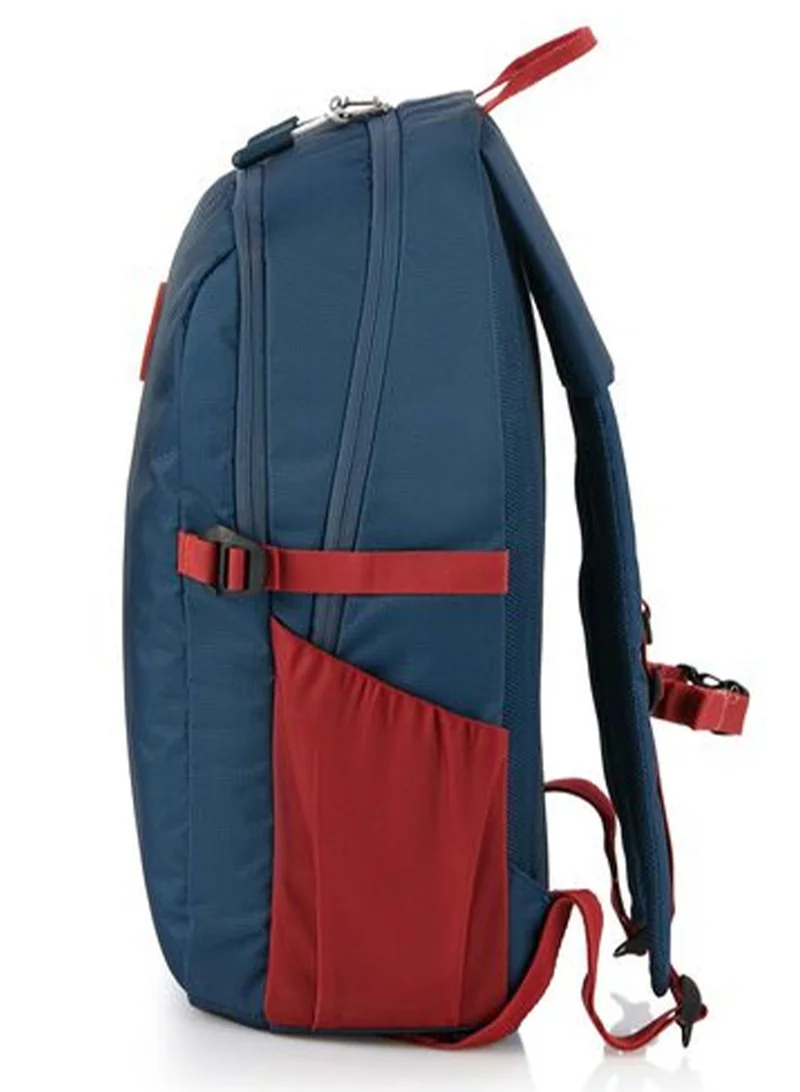 American Tourister Blue Daybreak Backpack 22L Capacity, 100% Polyester, Blue|15.6 "Laptop Compartment|Tractum Strap|Elastic Pocket|Ergo Back & Shoulder|Bottle Holder|Front Storage Pocket - 1 Year International Warranty  | Best Price UAE