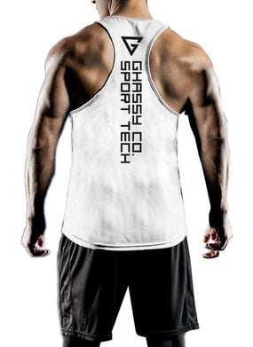 Ghassy Co. قميص رياضي مضاد للرطوبة للرجال Y-Back للياقة البدنية GYM-101  - Image 3