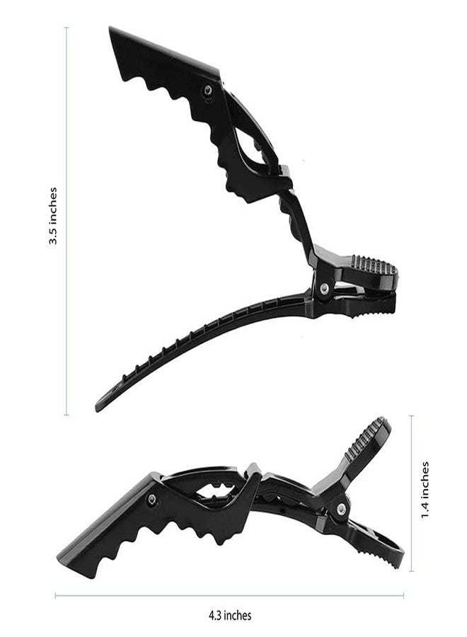 VEDETIC 6 Pcs Alligator Hair Clips Set for Styling Sectioning, Alligator Clips for Hair with Wide Teeth & Double-Hinged Design Professional Salon Crocodile Clips - Image 2
