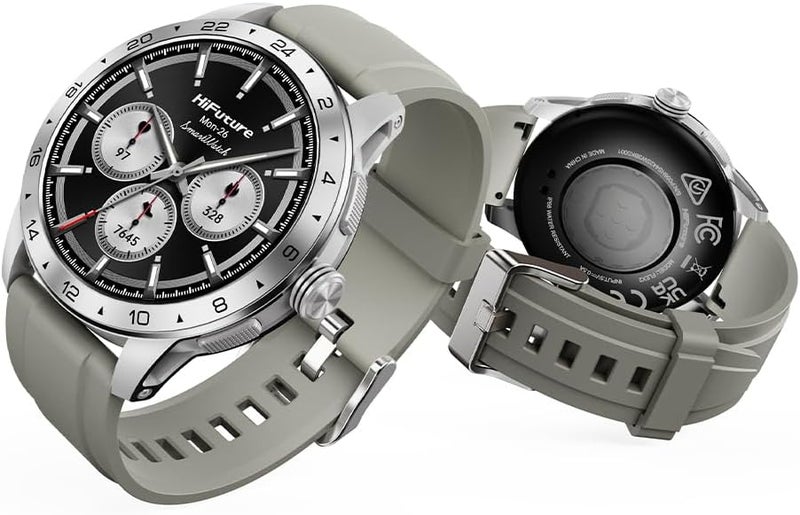 HiFuture FLEX2 Smartwatch with 1.39" AMOLED Display, Bluetooth Calling, and Health Monitoring - Silver - Image 2