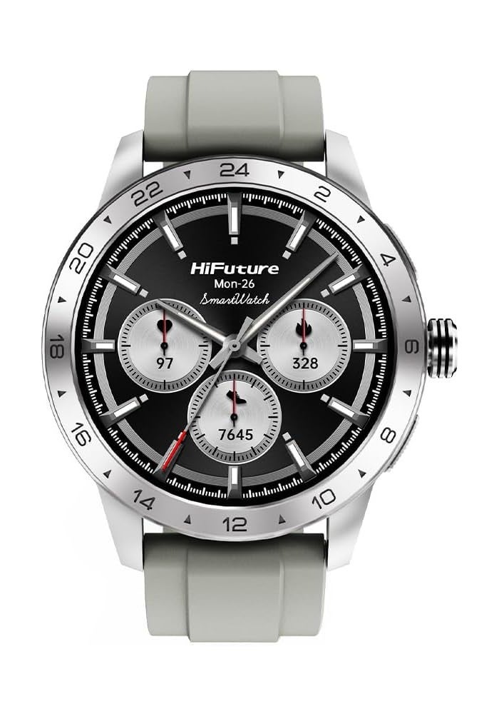 HiFuture FLEX2 Smartwatch with 1.39" AMOLED Display, Bluetooth Calling, and Health Monitoring - Silver - Image 1