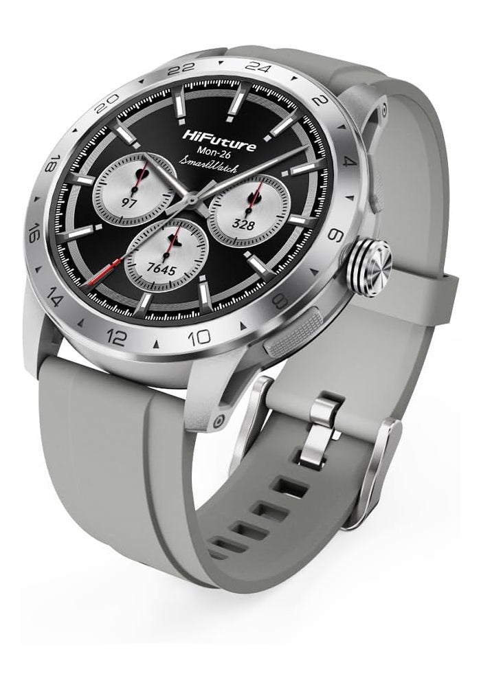 HiFuture FLEX2 Smartwatch with 1.39" AMOLED Display, Bluetooth Calling, and Health Monitoring - Silver - Image 4