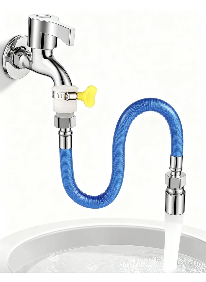 Facet extension tube,bathromm and kitchen sink faucet expander,360° Rotating Faucet Extension, Universal Adapter, Flexible Hose Extension - Image 1