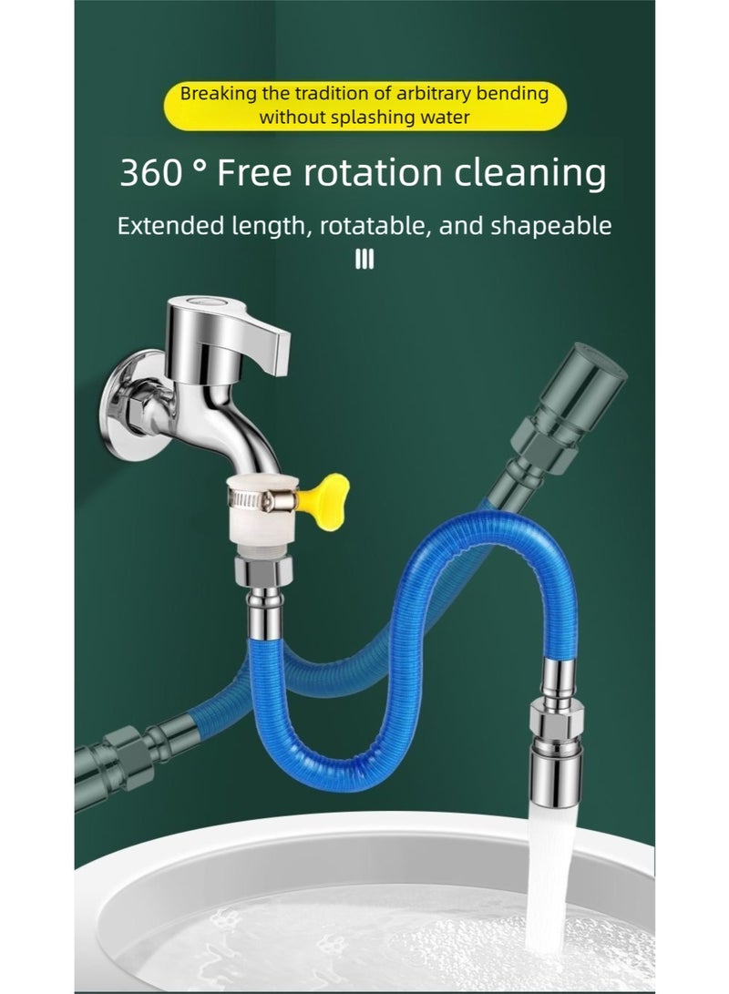 Facet extension tube,bathromm and kitchen sink faucet expander,360° Rotating Faucet Extension, Universal Adapter, Flexible Hose Extension - Image 3