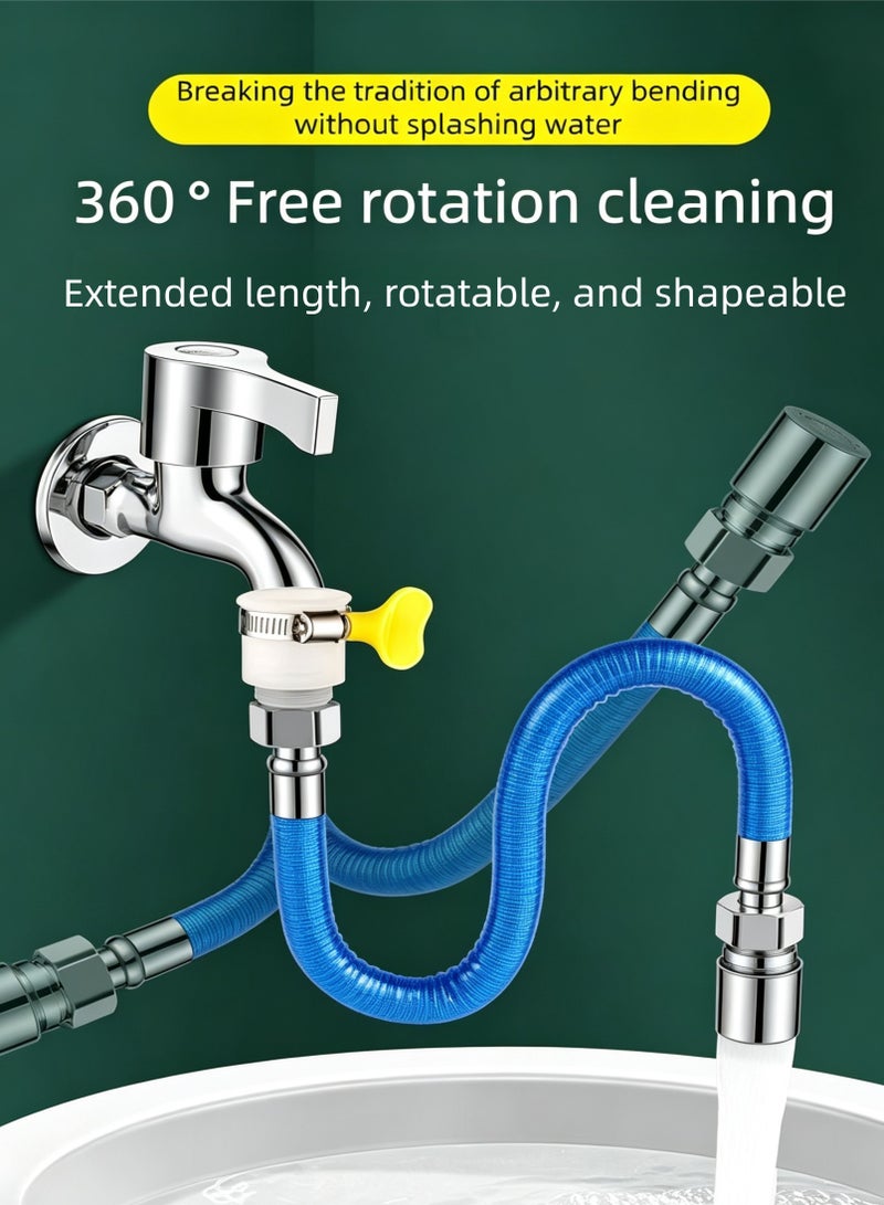 Facet extension tube,bathroom and kitchen sink faucet expander,360° Rotating Faucet Extension, Universal Adapter, Flexible Hose Extension - Image 3