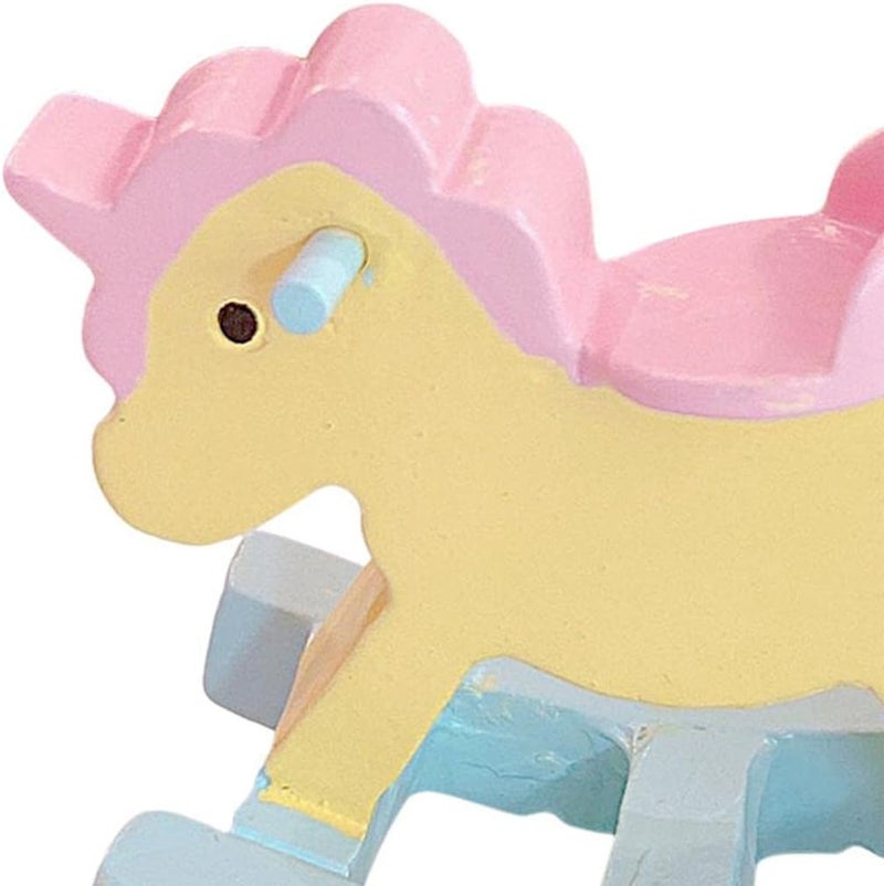 كلاراكو أثاث بيت الدمى، أثاث المطبخ والحمام وغرفة النوم وغرفة الأطفال لبيت الدمى، حصان خشبي - Image 4