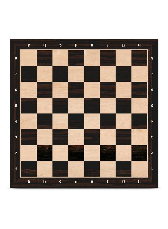 A&A 18.875" Professional Wooden Tournament Chess Board/African Palisander & Maple Inlaid /2.0" Squares W/Notation - Image 2