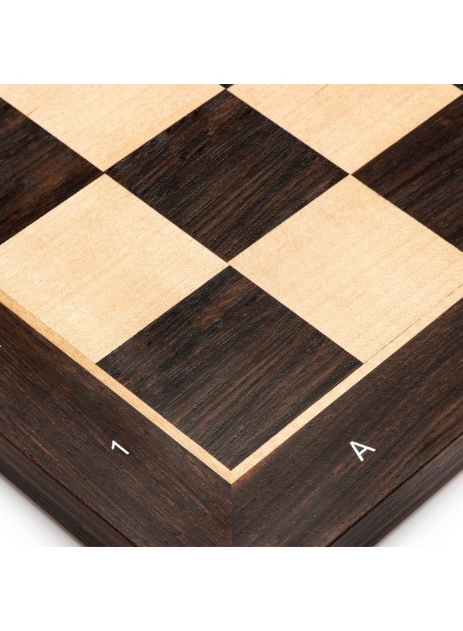 A&A 18.875" Professional Wooden Tournament Chess Board/African Palisander & Maple Inlaid /2.0" Squares W/Notation - Image 4