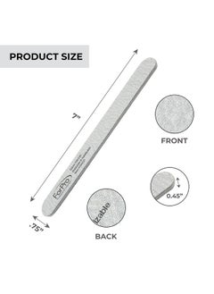 ForPro Professional Collection ForPro Professional Collection Zebra Foam Board, 100/180 Grit, Double-Sided Manicure Nail File, 7" L x .75" W 50-Count  - Image 1