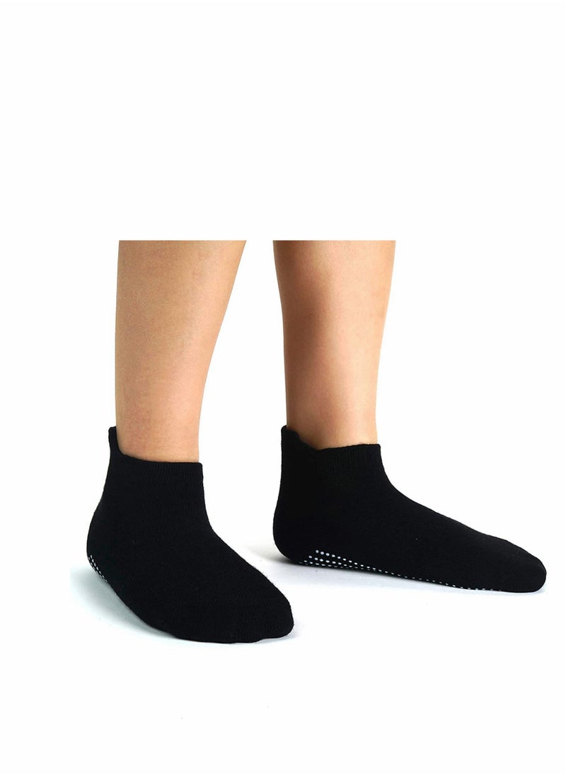 Excefore - Baby Non-Skid Socks, Unisex Cotton Half Cushion Grip Ankle Socks Infants and Toddlers with Non Skid Soles for Kids Boys Girls（6 Pair Pack,L） - Image 1