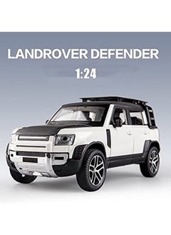 CHE ZHI Model Car 1/24 Alloy DieCast Toy Car – Simulation Sound, Light, Pull Back, Collection, Children Gifts Model Car (Color: White/Black)  - Image 2